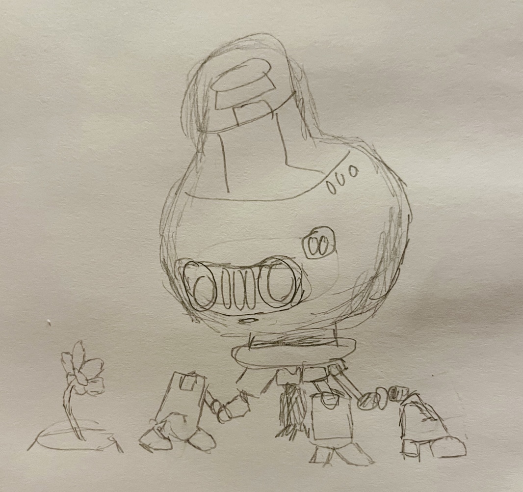 sketch of a little robot