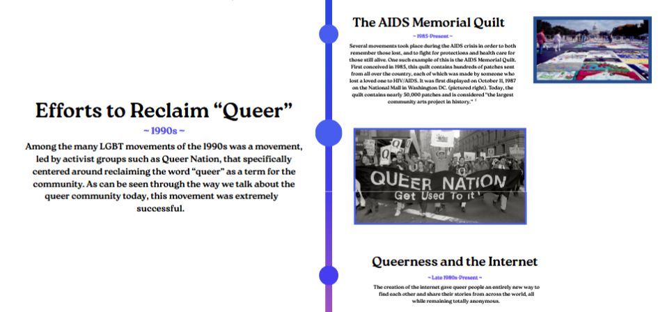 Several movements took place during the AIDS crisis in order to both
remember those lost, and to fight for protections and health care for
those still alive. One such example of this is the AIDS Memorial Quilt.
First conceived in 1985, this quilt contains hundreds of patches sent
from all over the country, each of which was made by someone who
lost a loved one to HIV/AIDS. It was first displayed on October 11, 1987
on the National Mall in Washington DC. (pictured right). Today, the
quilt contains nearly 50,000 patches and is considered 'the largest
community arts project in history.